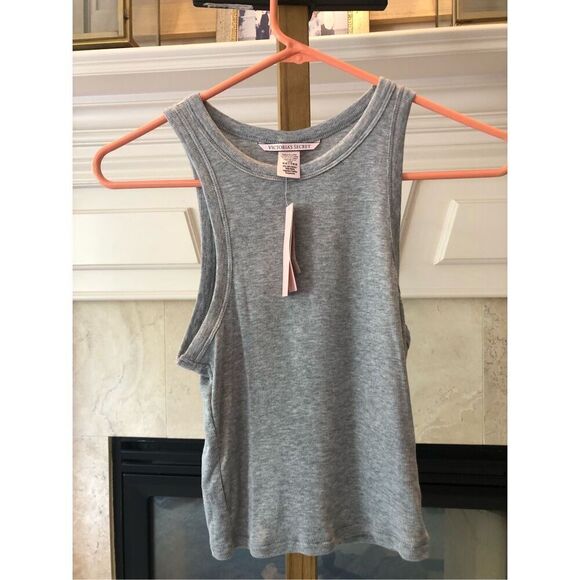 Victoria’s Secret Women’s Light Gray Crop Top Tank Top Size XS NWT - Picture 1 of 4